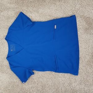 Figs scrub top xs royal blue